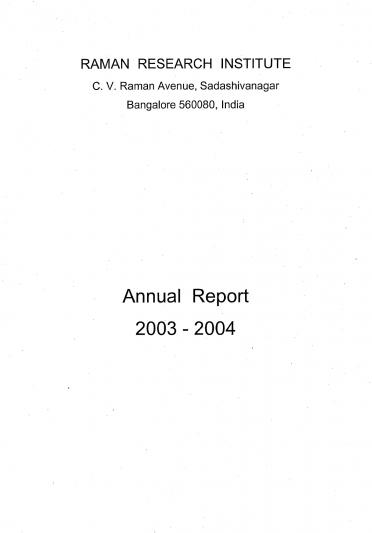 Annual Report 2003-2004 English