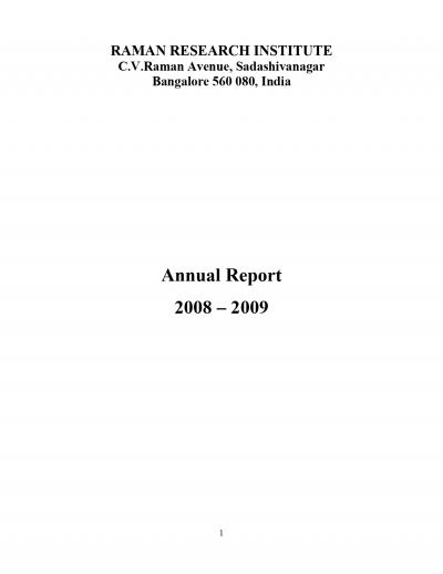 Annual Report 2008-2009 English