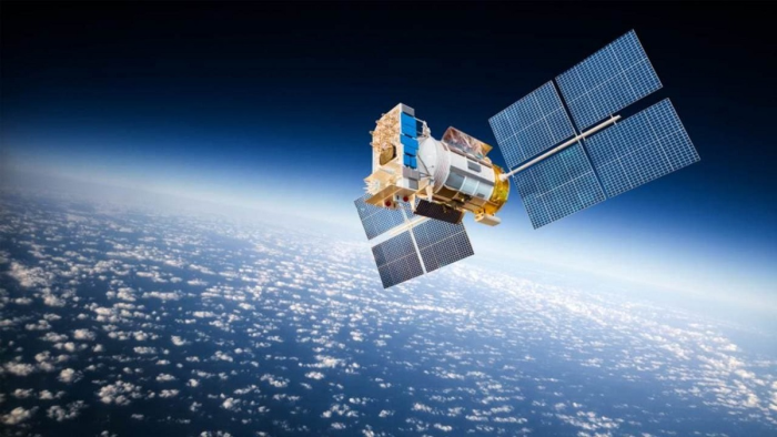 An image of AstroSat in space