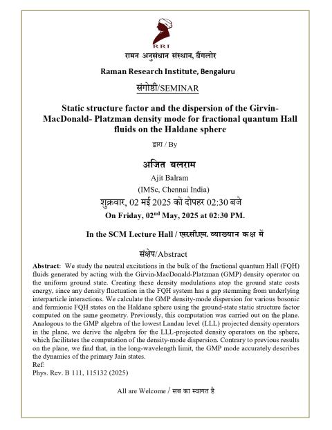 Seminar Notice
