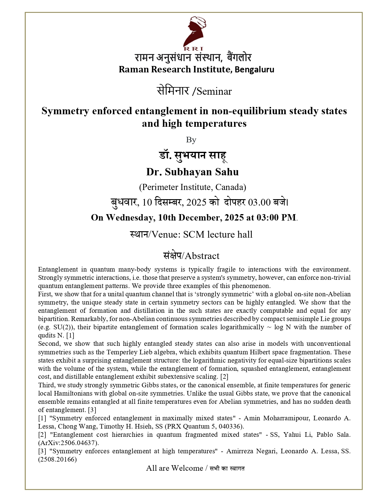 Seminar Notice